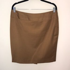 The Limited Tan side zip skirt